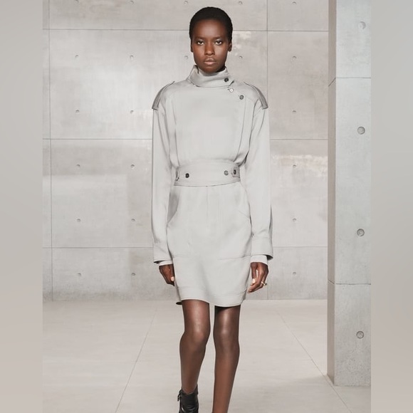 Zara Dresses & Skirts - Zara Gray Belted Mini Dress